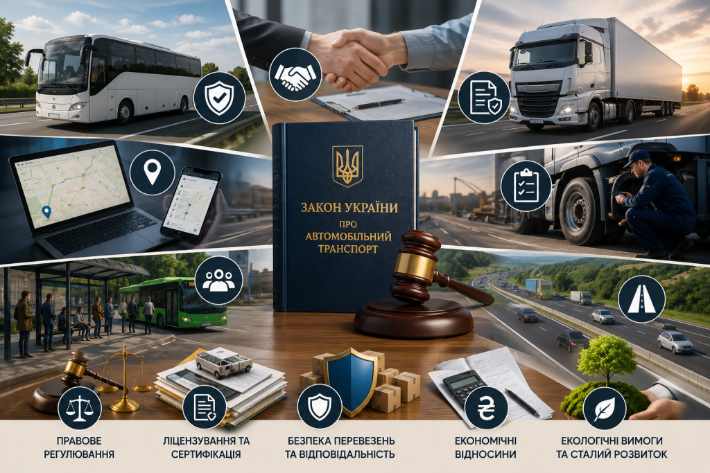 Закон України про автомобільний транспорт, пасажирські й вантажні перевезення та державний контроль
